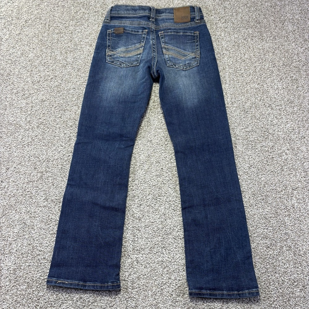 BKE Conner Bootcut Jeans Boys 8 Blue Medium Wash Adjustable Waist Stretch Denim